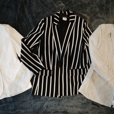 H&M striped blazer