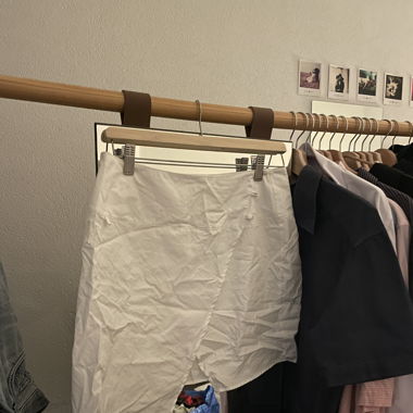 WHITE WRAP SKIRT