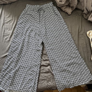 Breite Stoff Hosen 