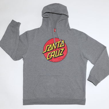SANTA CRUZ skateboard HOODIE big print GREY
