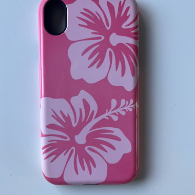 Coque iPhone XR rose fleurie 