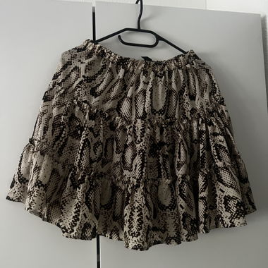 Patterned Ruffle Skirt