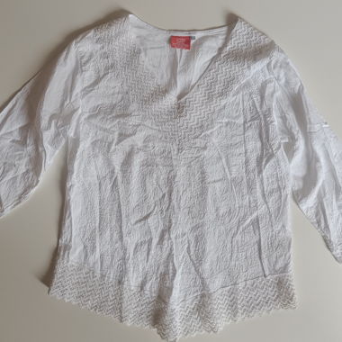 White women's blouse with embroidery