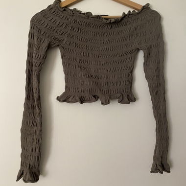 Slim Knit Top dark green