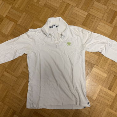 White Long-Sleeve Polo Shirt