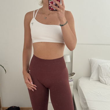 Gymshark one shoulder sports bra white