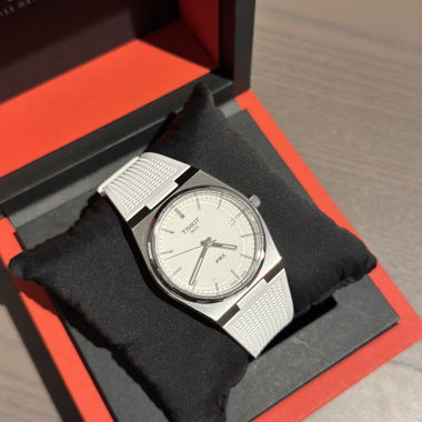 Tissot PRX 40mm white watch