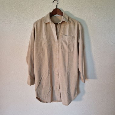 Beige shirt dress