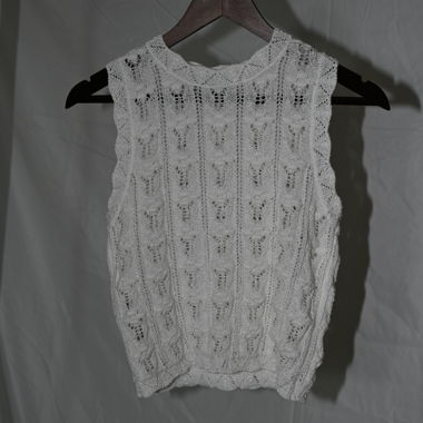 Blusa Top Camicia in Pizzo Bianco