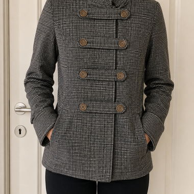 Damen Übergangsjacke mit Karomuster – (Grösse M)