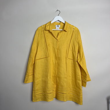 Blusa gialla in lino
