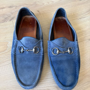 Blue Gucci Loafers