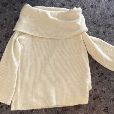 Maglione in maglia ecru