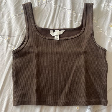 Top sans manches brun