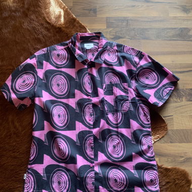 OBEY Shirt with Pink/Black Pattern