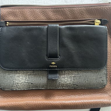 Crossbody leather bag snake skin