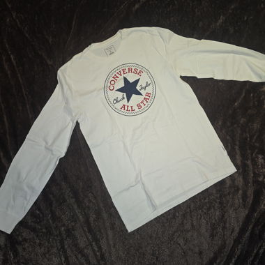 Converse Langarmshirt Weiss Grösse M