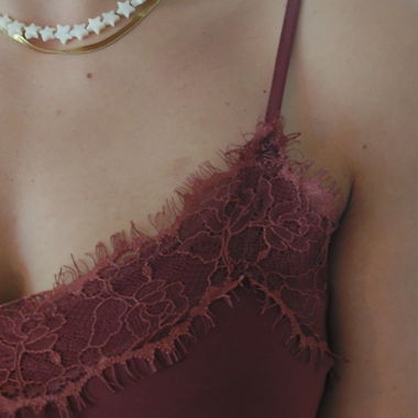 Lace terracotta top