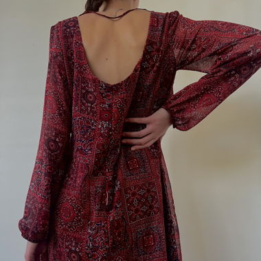 Kurzes langarm Kleid - Marokkanischer Stil