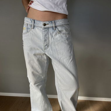 Drew House light wash logo jeans size 32