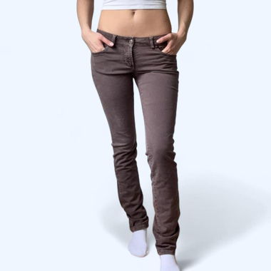 Y2K Just Cavalli braune Low-Waist-Hose