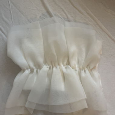 Top in mesh bianco