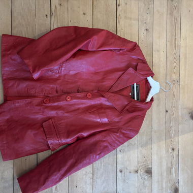 Veste en cuir rouge New Trend