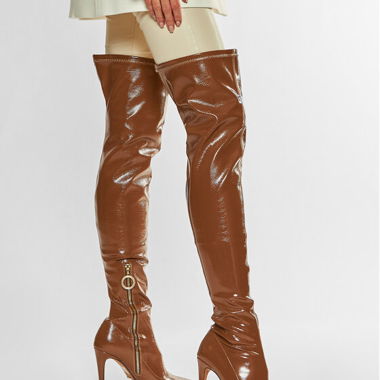 Stivali Overknee Marciano Caramel con Tacco a Spillo