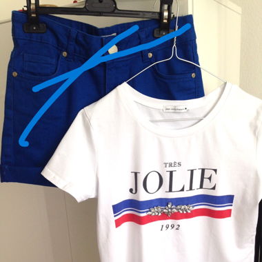 Weißes Baumwoll-T-Shirt, JOLIE Größe S/M, 