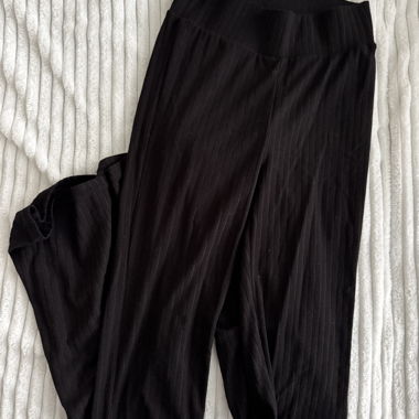 Pantaloni plissé neri