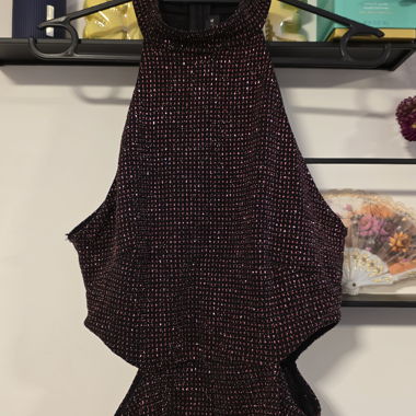 Top glitter con neckholder