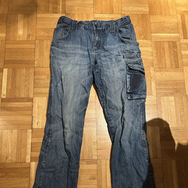 blue cargo jeans
