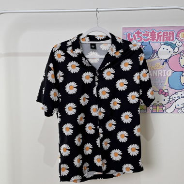 Flower-Button-up-Hemd