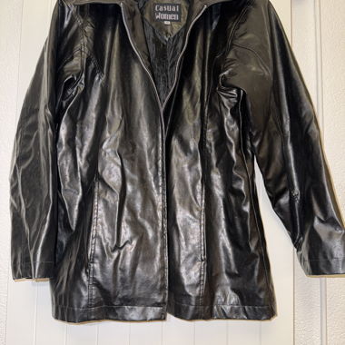VESTE EN CUIR - CASUELLE FEMME / M