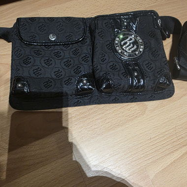 Sac banane noir à poches multiples