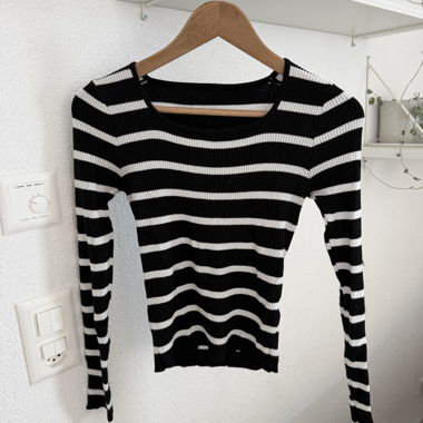Striped Long-Sleeve Top