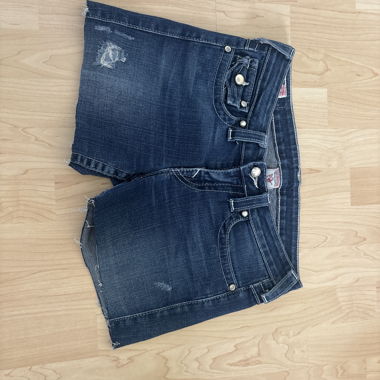 Pantaloncini in jeans True Religion blu scuro