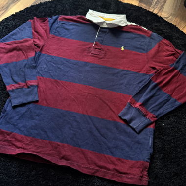 RALPH LAUREN LONG-SLEEVE RUGBY SHIRT - SIZE L