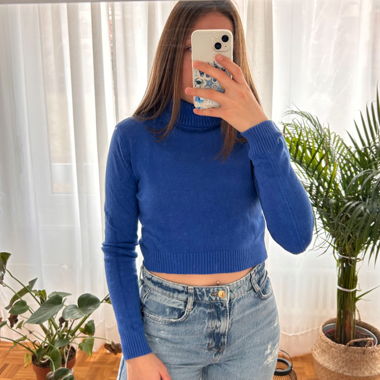 Electric blue sweater