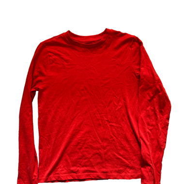 Red long-sleeved shirt