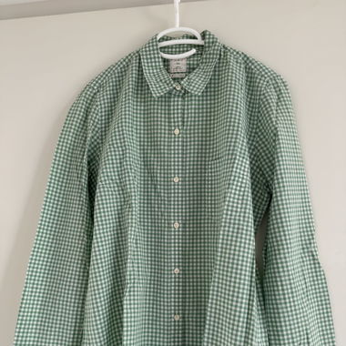 grün karierte sportliche Bluse