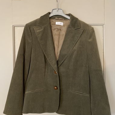 Peter Hahn olivgrüner Cordblazer, Grösse 38