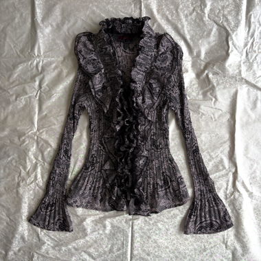 “Forever #2” mesh long sleeve top
