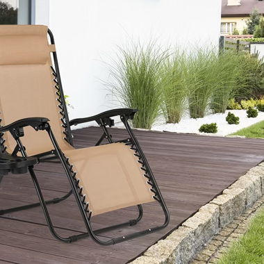 Chaises de camping pliables, lot de 2 beige ou rose