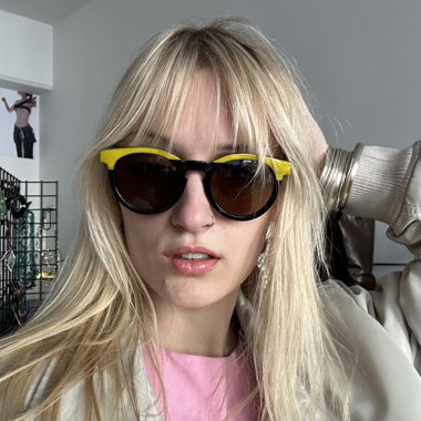 90s Sunglasses - Keyhole Bridge - Yellow 