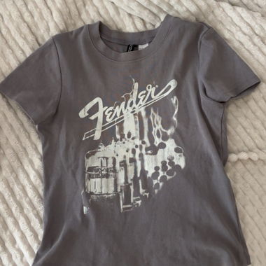 T-shirt corta grafica Fender grigia