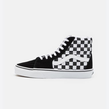 Baskets montantes carreaux noirs et blancs
