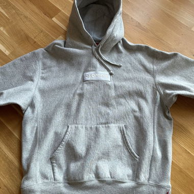 Supreme Box Logo Hoodie HW24 heather grey