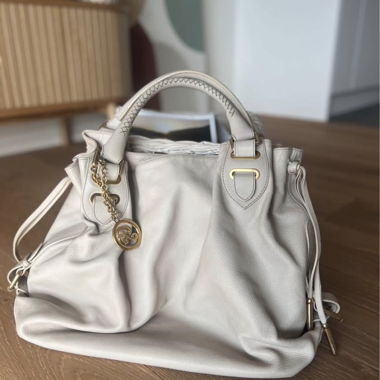 Bally beiger Lederhandtasche