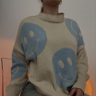 Pullover mit Smileys 